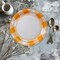 8 Count Orange Plaid Paper Dessert Plates 7 Inch for Fall and Party Tableware